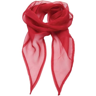 Premier Dames/Dames Chiffon Sjaal (Rood)