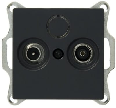Schneider Electric - System - Wandcontactdoos - coax - stopcontact - universeel - antraciet