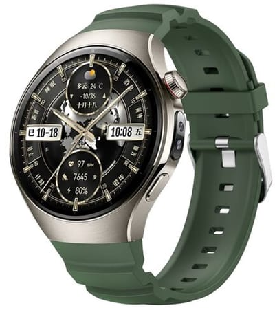 By Qubix - Contour siliconen band 'True Fit' - Donkergroen - geschikt voor Huawei Watch 5 - 42mm