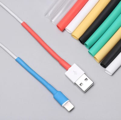 Hiden - Kabel Protector Krimpkousen - Mixed Colors - Kabelaccessoires - Laptop - Opladers - Bedrading - 12 stuks
