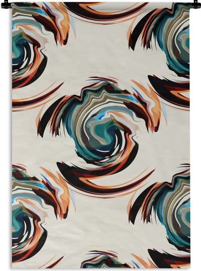 Wandkleed - Wanddoek - Patronen - Abstract - Verf - 60x90 cm - Wandtapijt