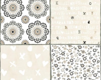 PATCHWORK TEGEL BEHANG - Beige Grijs Wit - AS Creation COZZ