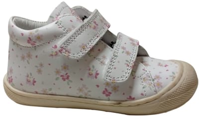 Naturino - mt 19 - velcro bumper bloemen lederen sneakers - Cocoon - Wit