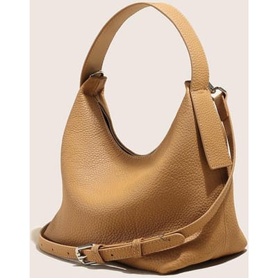 Sac pour femme en cuir véritable Sac bandoulière pour femme Nouveau Sac oreiller en cuir de vachette pleine fleur Haut de gamme Navettage Polyvalent Sac à épaule beige