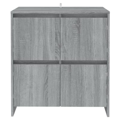 vidaXL - Dressoir - 70x41x75 - cm - bewerkt - hout - grijs - sonoma - eikenkleurig