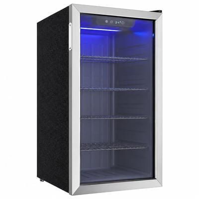 Sello! mini koelkast – compressor – blikjes – wijnflessen – luchtgekoeld – glazen deur – 0°C tot 16°C – fluisterstil – 90 liter