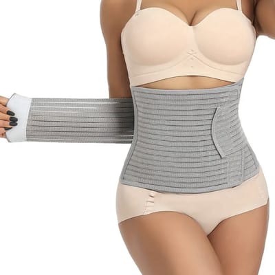 Postpartum Zwangerschapsband - MAAT ONE SIZE - Sluitlaken - Buikband na Zwangerschap - Postpartum Buikband - Belly binder - Postnatale Sluitband - Sluitlaken Postpartum - grijs