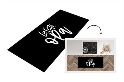 Keukenloper - Loper keuken - Quotes - Opa - Spreuken - Liefste opa - 120x50 cm - Keukenloper vinyl