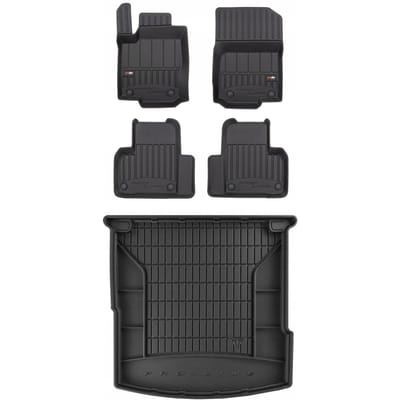 FROGUM PROLINE 3D Set - Rubberen Automatten + Kofferbakmat - Geschikt voor MERCEDES GLE Coupe C292 (2015-2019) - Zwart