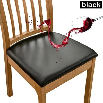 Waterdichte PU Stoelkussenhoes Voor Keuken Eetkamer Lederen Stoelhoes Eetkamerstoel Zitkussenhoes Effen Kleur