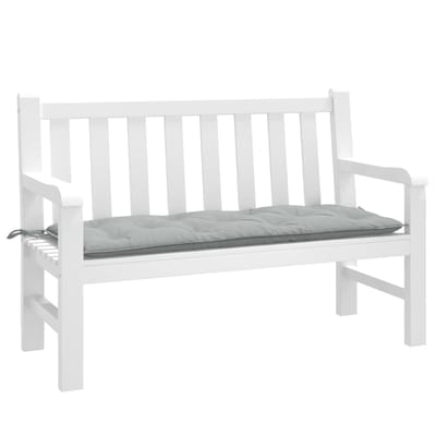 vidaXL - Tuinbankkussen - 120x50x7 - cm - stof - gemêleerd - lichtgrijs
