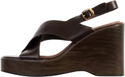 Sandalen met plateauzool en bandje van R and BE
