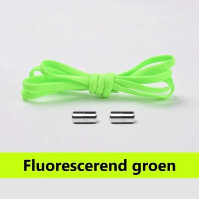 Neon groene veters - Plat - 100 CM