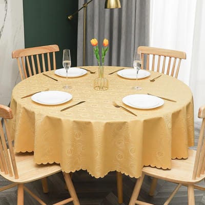 Nieuw Modern Banket Hotel Rond Tafelkleed Meerkleurig Bedrukt Tafelzeil Waterdicht Oliebestendig Wasbare Tafelhoes 140cm round 1pcs