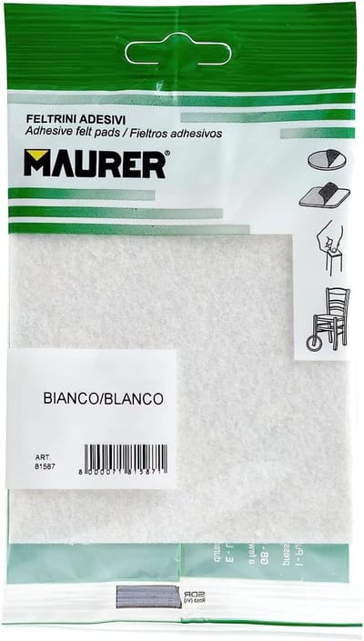 Viltglijders Set - Onderzetters Meubels - Vloer Beschermen - 50 Stuks - 100x100 mm - Wit