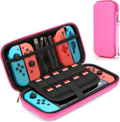 Bovista Case Geschikt Voor Nintendo Switch - Hoes - Beschermhoes - Waterafstotend - Accessoires - Roze