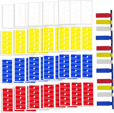 Solidchoice - Set van 600 Zelfklevende Kabellabels in 4 Kleuren