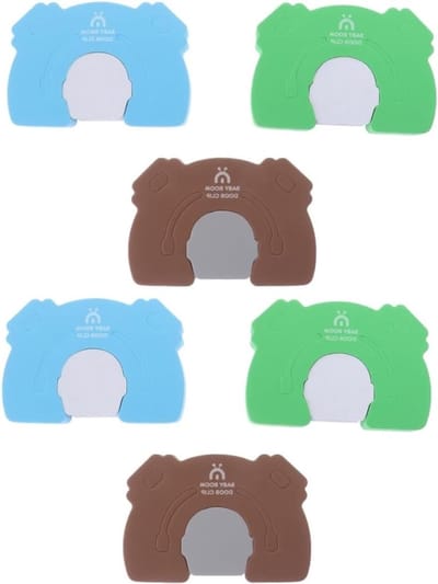 ibasenice 2 Sets Jongens En Meisjes Vingerbeschermer Deurstopper Dikke Deur Ornament Cartoon Knijpbeveiliging Veiligheidsdeurkaart Materiaal 3st * 2