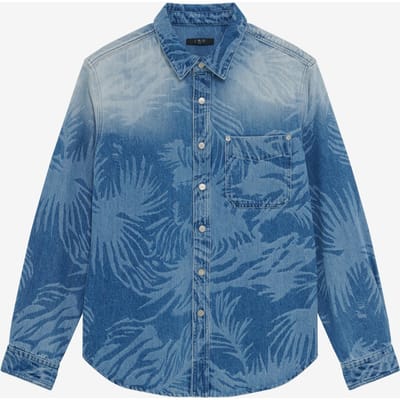 IRO Paris Kopin Overshirt Laser Denim Size: S | Casual Shirts Outlet | Heren | Blauw