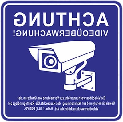 Veiligheidsbord Camera - Waarschuwingssticker Observatie - Gebied Beveiligen - Weerbestendig PVC - 14.4 x 13.9 cm - Zwart