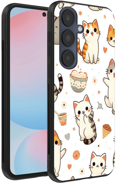 Smartphonica Telefoonhoesje Geschikt voor Samsung Galaxy S24 FE met katten opdruk - TPU backcover case cat design geschikt voor Samsung Galaxy S24 FE