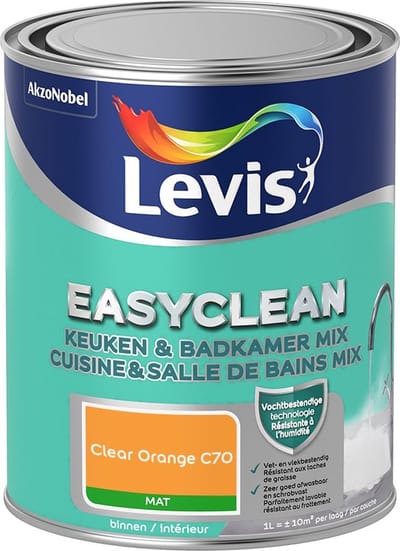 Levis - Easyclean Keuken & Badkamer Mix - Clear Orange C70 - Mengverf - 1 L