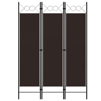 vidaXL - Kamerscherm - met - 3 - panelen - 120x180 - cm - bruin