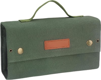 Draagbare Kruidenzak - Specerijen Organizer - Outdoor Koken - Oprolbaar Ontwerp - 12 x 7 x 23 cm - Groen