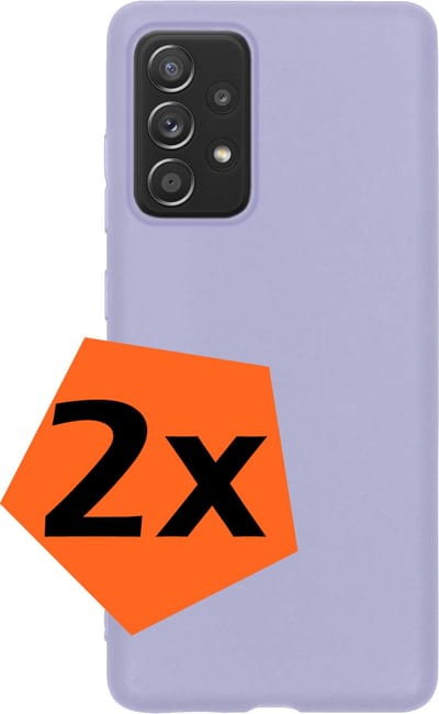 Hoes - 2 Stuks - Geschikt voor Samsung Galaxy A53 - Sterk & Shockproof - Case Siliconen - Back Cover - Telefoon Hoes - Lila