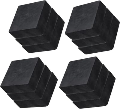 Antivibratiepads Rubber - Isolatiematten Geluiddempend - Apparatuur Stabiliseren - Hoge Dichtheid Rubber - 12 Stuks 50mm - Zwart