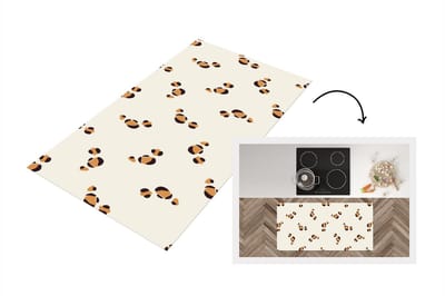 Keukenloper - Loper keuken - Panter - Pastel - Dieren - Patronen - 120x60 cm - Keukenloper vinyl