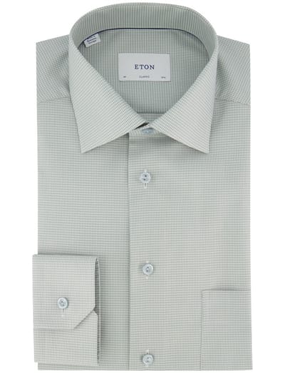 business overhemd Eton Classic Fit groen