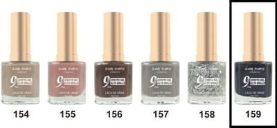 Easy Paris - Nagellak - Zwart met zilver glitters - 1 flesje met 13 ml inhoud - Nummer 159