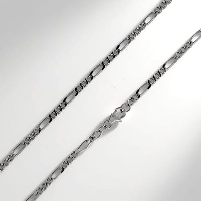 Cavill - Zilveren Ketting 925 Sterling Zilver - 45 cm Figaro Ketting Dames - Klassiek Tijdloos Elegant - Karabijnsluiting Hoogwaardige Halsketting