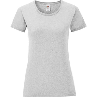 Fruit Of The Vrouwen / Dames Iconische T-Shirt (Atletische Heide Grijs)