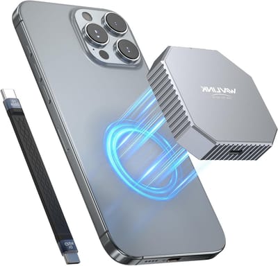 Magnetische M.2 2230 NVMe/SATA SSD Behuizing met 10Gbps USB C 3.2 Gen2 Adapter, Aluminium Externe Behuizing voor M en B+M Sleutel NVMe en SATA SSD's