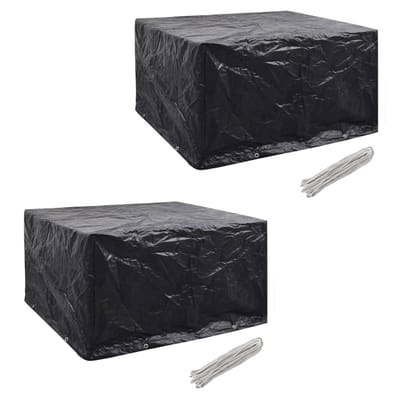 vidaXL - Tuinmeubelhoezen - poly - rattan - 2 - st - 6-persoons - 172x113 - cm