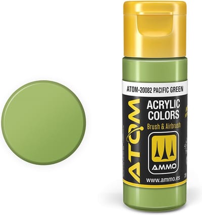 AMMO by Mig Jimenez Hobbyverf Acrylverf - MIG 20082 ATOM - Pacific Green - Acryl - 20ml Verf flesje - 20 ml