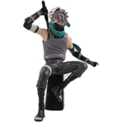 17cm Anime Anbu Ninja Donkere Hatake Kakashi PVC Actiefiguur Model Poppen Verzamelspeelgoed voor Fans wit