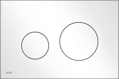 WC Bedieningsplaat - Spoelplaat - Dubbelspoeltechniek - Inworpschacht voor tabs - 220 x 150 mm - Wit