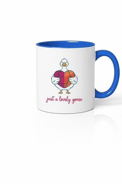 Lieve Gans Mok met Hart - Just a Lovely Goose - Uniek Cadeau