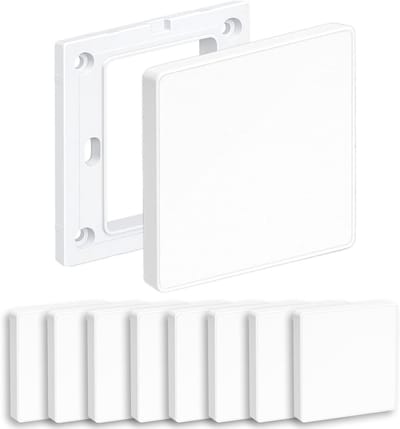 Blinde Wandplaten - Inbouwafdekking - Muren Afwerken - Schroefloze Montage - 86 x 86 cm - Wit