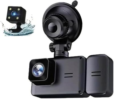 Auto Dashcam - Voertuig Recorder - Veilige Ritten - Drievoudige Camera - 2 Inch Display - Zwart
