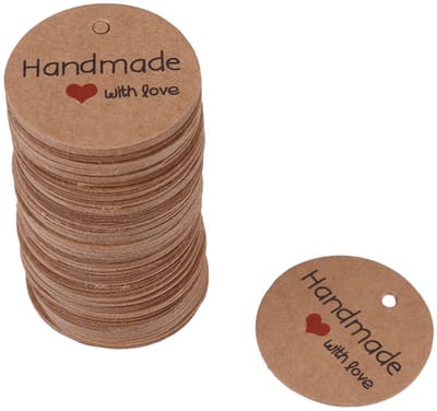 Dailygoody - Paper Tags - Cadeaulabels - Doe-het-zelfproject - 100 stuks - Kledingaccessoires - Ronde labels voor bruiloften - Handig voor cadeauverpa