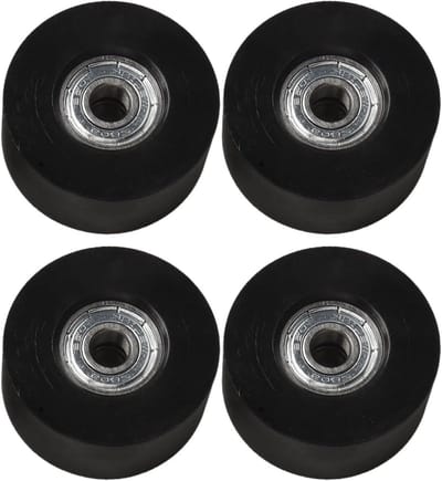 Roeimachine Wielen - Zitting Onderdelen - Soepel Trainen - Precisie Stalen Lagers - 45 mm Diameter - Zwart
