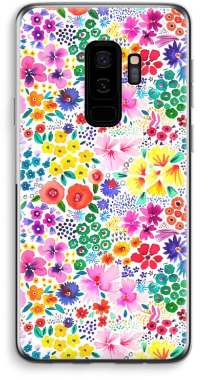 Case Company® - Hoesje geschikt voor Samsung Galaxy S9 Plus hoesje - Little Flowers - Soft Cover Telefoonhoesje - Bescherming aan alle Kanten en Schermrand