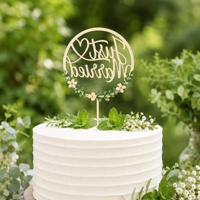 Taartdecoratie voor Bruiloft - Just Married - Feestelijke Versiering voor Trouwdag en Taartdecoratie