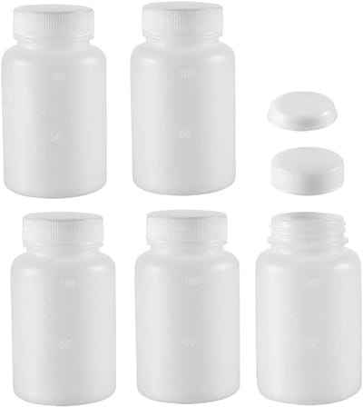 Dailygoods- Reagensfles 100ml - Set van 10 - Brede Mond