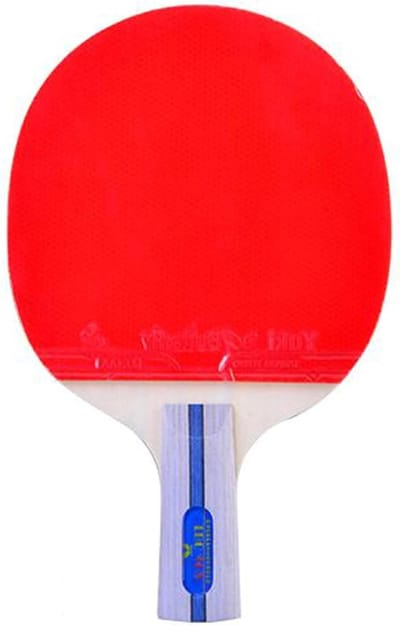 Tafeltennisbat - Pingpongbatje - Balcontrole Verbeteren - ITTF Goedgekeurd Rubber - Kort Handvat - Rood Zwart