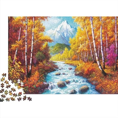Legpuzzel 1000 stukjes - Puzzel volwassenen - Familieplezier - Herfstelijk bosmotief - 52 x 38 cm - Niet gespecificeerd